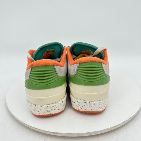 Nike Air Jordan 2 Low Women Size 6.5 DV6206-183 Titan Orange Chlorophyll Shoes - Picture 5 of 11